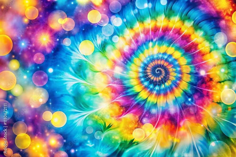 Colorful Tie-Dye Pattern Background with Bokeh Effect for Creative Projects, Textures, and Graphic Design, Perfect for Fashion, Arts & Crafts, and Bohemian Aesthetics Colorful Tie-Dye Pattern Background with Bokeh Effect for Creative Projects, Textures, and Graphic Design, Perfect for Fashion, Arts & Crafts, and Bohemian Aesthetics