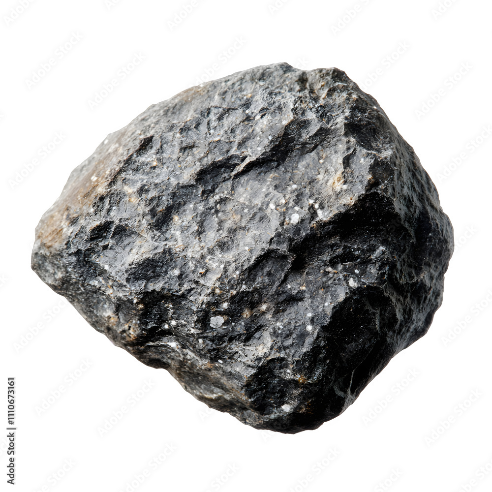 Isolated grey cobblestone on a transparent background, ideal for geology and construction graphic design projects Isolated grey cobblestone on a transparent background, ideal for geology and construction graphic design projects