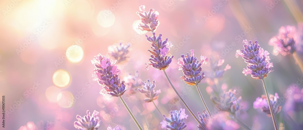 Obraz premium Creating dreamlike light pink and lavender bokeh in home studio photography
