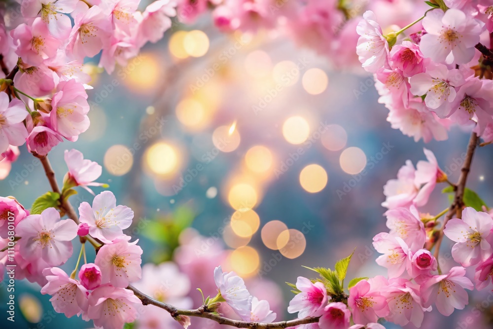 Delicate Pink Sakura Blossom Frame with Bokeh Effect, Perfect for Spring Celebrations and Nature Photography, Capturing the Essence of Cherry Blossoms in Full Bloom Delicate Pink Sakura Blossom Frame with Bokeh Effect, Perfect for Spring Celebrations and Nature Photography, Capturing the Essence of Cherry Blossoms in Full Bloom