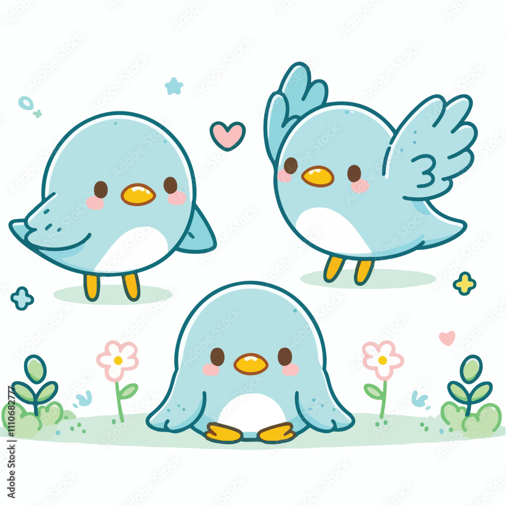 Obraz premium Cute Bird Vectors & Illustrations