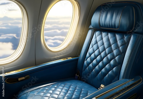 Wallpaper Mural Luxurious Airplane Seat With Cloud View Torontodigital.ca