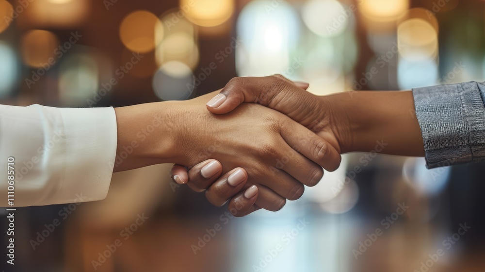 Two hands shake in a warm, professional setting, symbolizing agreement, collaboration, or new beginnings. Two hands shake in a warm, professional setting, symbolizing agreement, collaboration, or new beginnings.