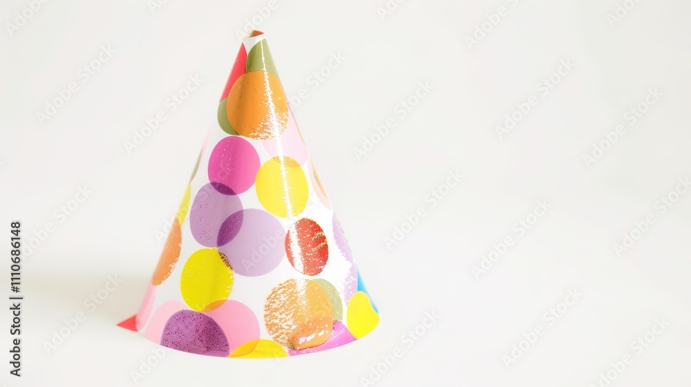 Party Hat Isolated on White Background - A Festive and Colorful Decoration Element. The Bright and Cheerful Party Hat Standing Alone on the Pure White Background, with Its Fun Shape and Vibrant Colors Party Hat Isolated on White Background - A Festive and Colorful Decoration Element. The Bright and Cheerful Party Hat Standing Alone on the Pure White Background, with Its Fun Shape and Vibrant Colors