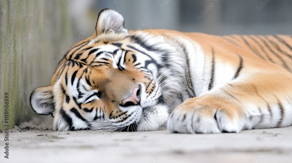 Serene Tiger Resting in the Vibrant Jungle With Piercing Eyes and Lush Surroundings Serene Tiger Resting in the Vibrant Jungle With Piercing Eyes and Lush Surroundings