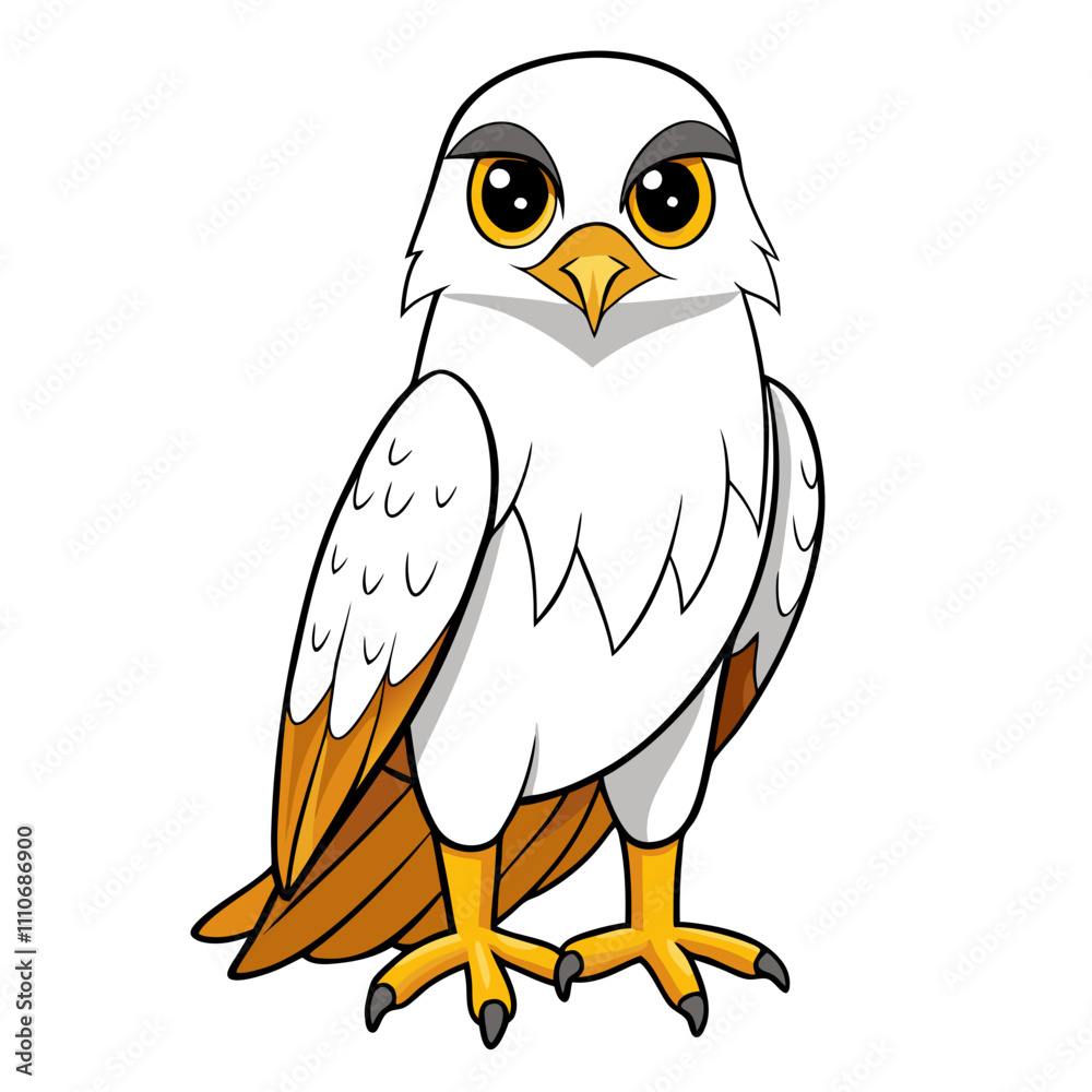 Fototapeta premium eagle cartoon isolated on white