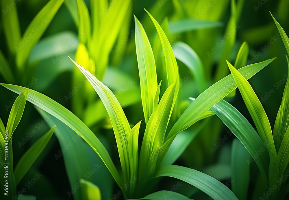 Vibrant Green Blades Of Grass In Sunlight Vibrant Green Blades Of Grass In Sunlight