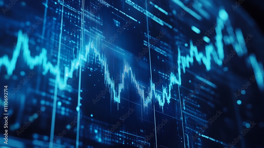 Financial graph and upward arrows in the stock market on dark blue background Financial graph and upward arrows in the stock market on dark blue background