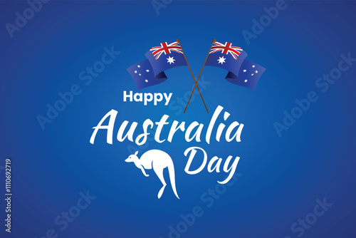 Happy kangaroo australia day