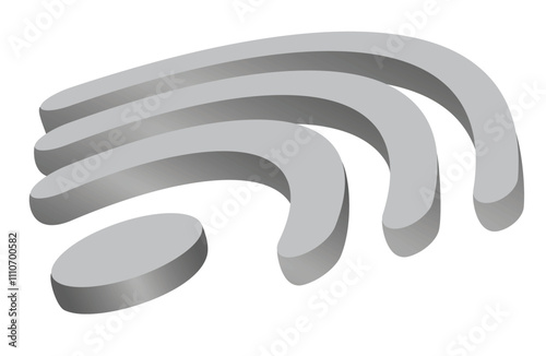 3D wi fi sign. vector