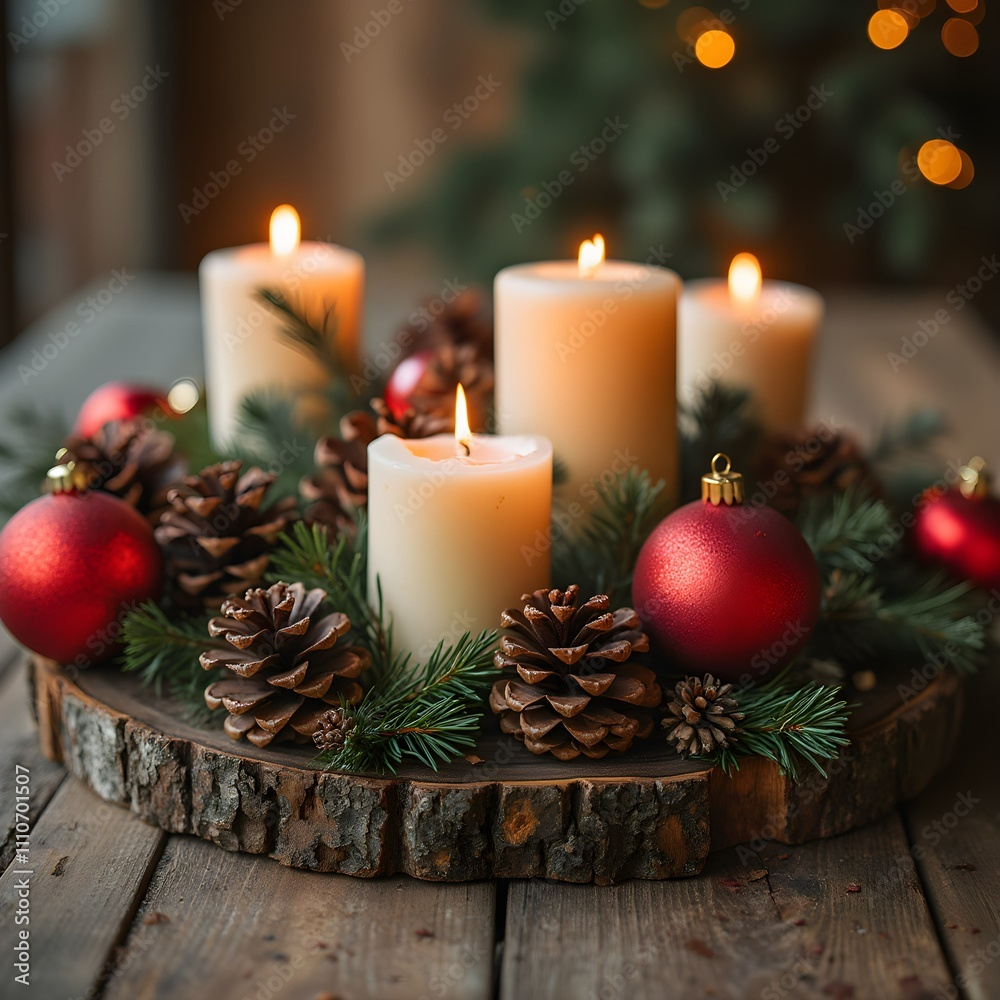 Woodland Christmas Table with Warm Accents Woodland Christmas Table with Warm Accents