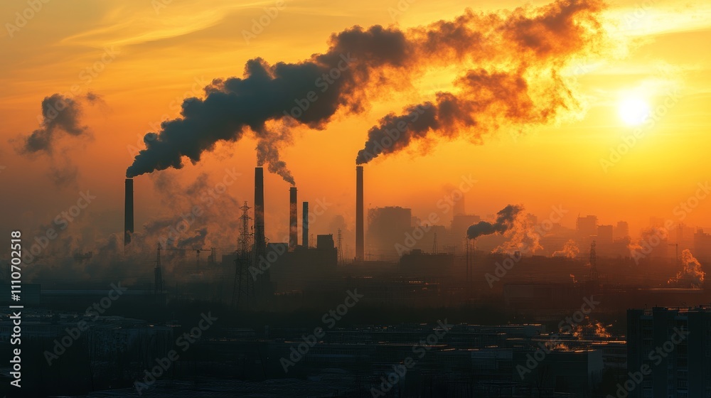 Air pollution over a crowded urban area Air pollution over a crowded urban area