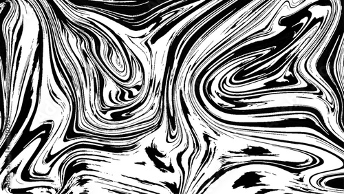 Black and white modern fluid marble background. Abstract liquid painting design.