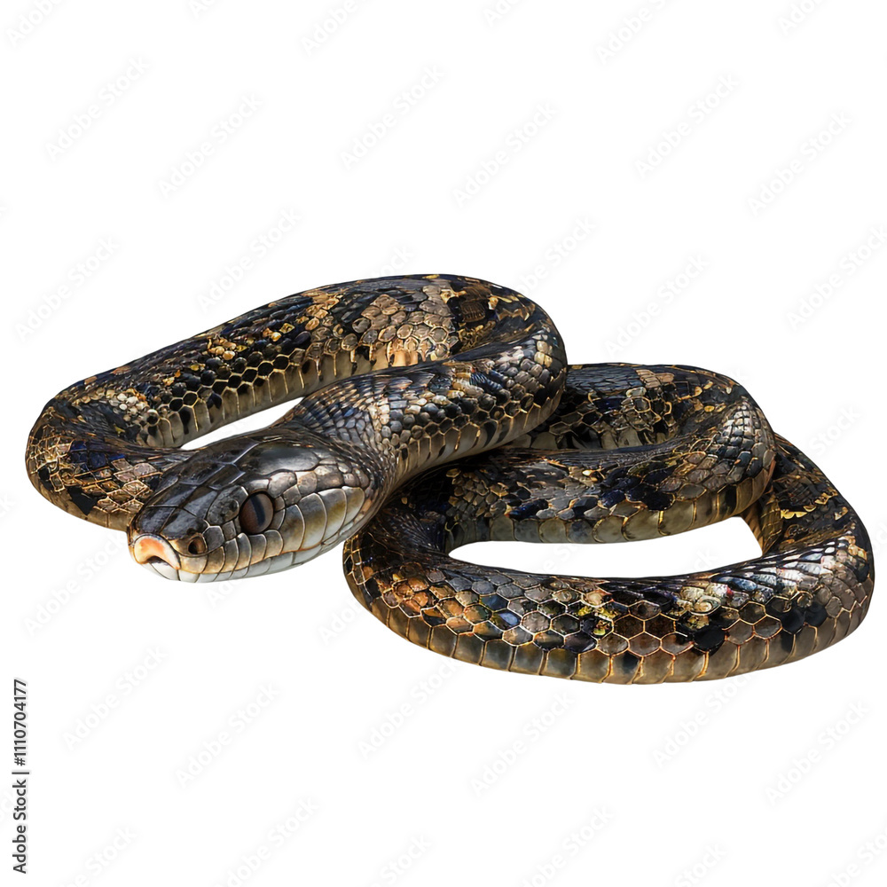 Close-up of a Snake with Detailed Scales Close-up of a Snake with Detailed Scales