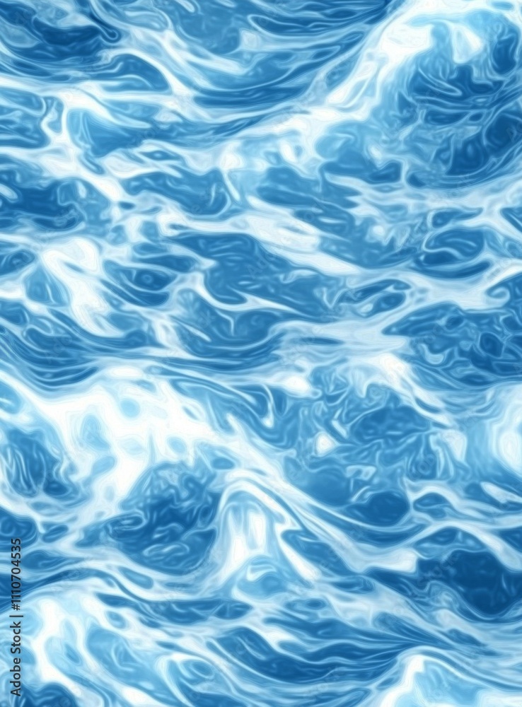 Calm ocean surface with gently lapping waves in shades of blue and white, creating a serene and dynamic background for underwater scenes. Calm ocean surface with gently lapping waves in shades of blue and white, creating a serene and dynamic background for underwater scenes.
