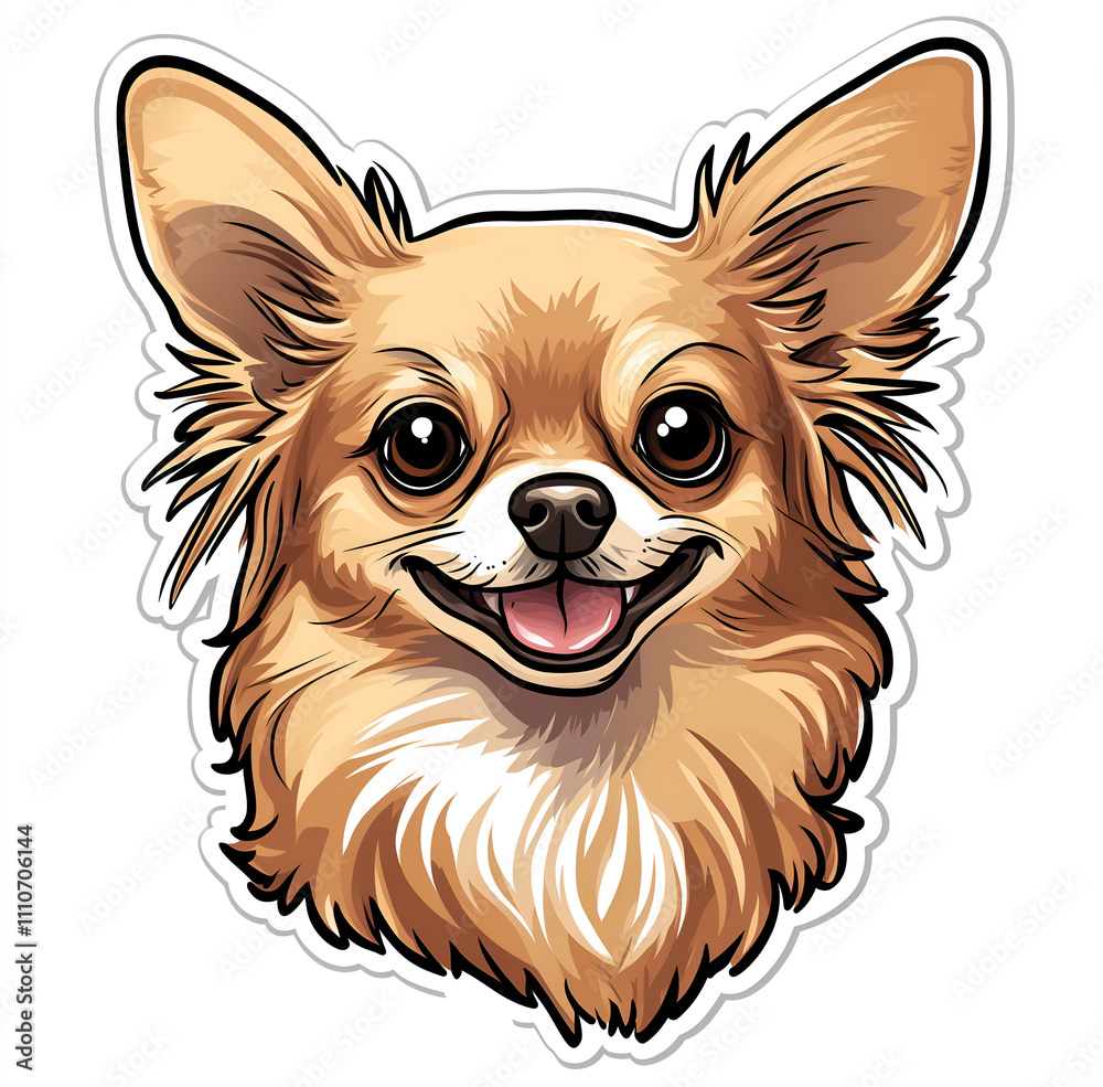 cute, smiling Australian Shepherd dog clip art on white cute, smiling Australian Shepherd dog clip art on white
