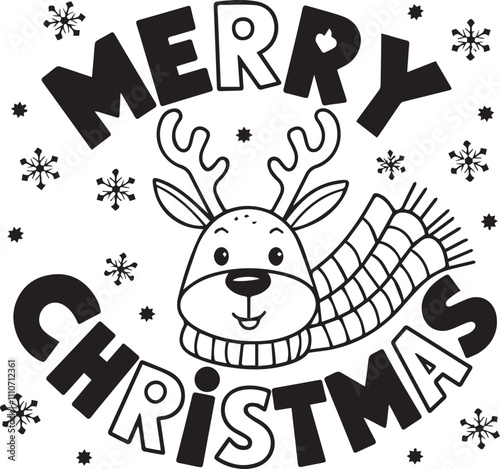 merry christmas vector art t-shirt design