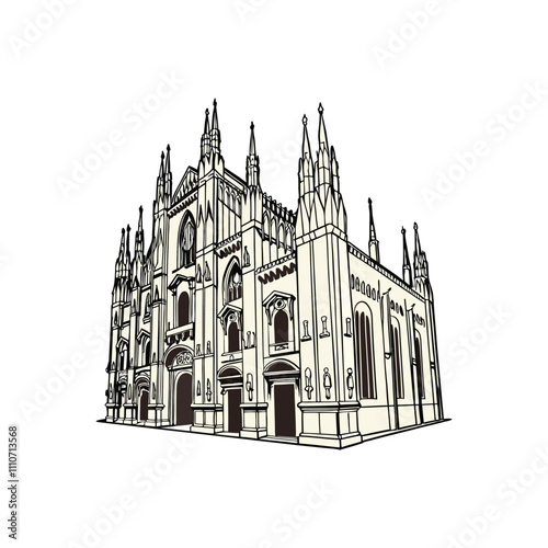Historic facade of iconic duomo di milano cathedral in milan italy showcasing intricate gothic architecture