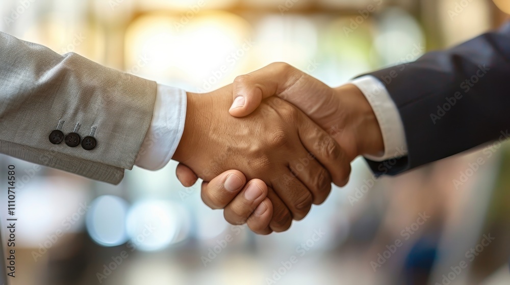 A professional handshake symbolizes agreement, partnership, and collaboration in a business environment. A professional handshake symbolizes agreement, partnership, and collaboration in a business environment.