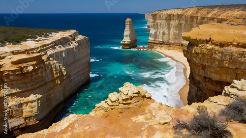 Bunda Cliffs: Australia’s Edge of the Nullarbor Plain –, the geological history of the Bunda Cliffs along Australia’s southern coastline and their importance ai photo