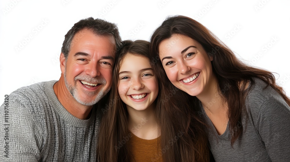 Smiling Family: Parents and Child Smiling Family: Parents and Child