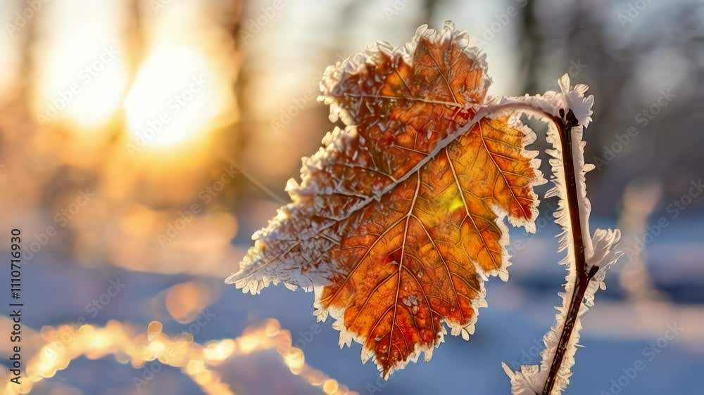 Frozen Leaf in Winter Sunset: 10 Stunning Nature Shots Frozen Leaf in Winter Sunset: 10 Stunning Nature Shots