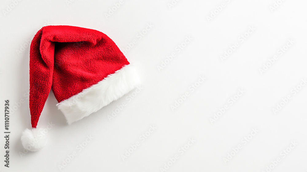 Red Santa hat isolated on whit background. Red Santa hat isolated on whit background.