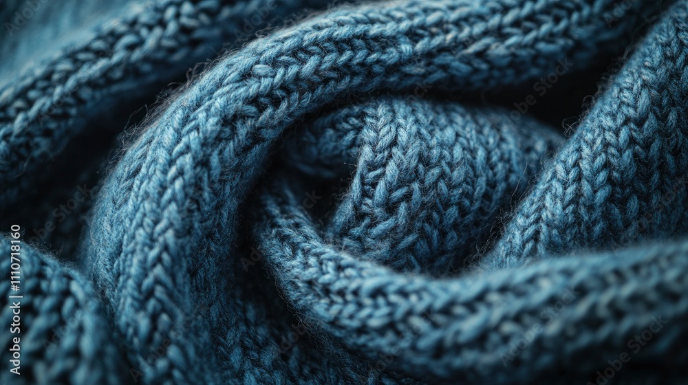 A close-up of a soft, textured blue knitted fabric, showcasing intricate patterns and warmth. A close-up of a soft, textured blue knitted fabric, showcasing intricate patterns and warmth.