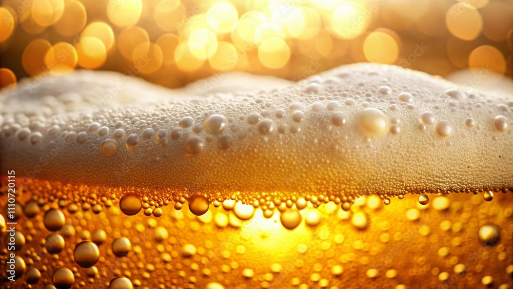 High Depth of Field Fresh Beer Froth with Bubbles Texture Background Perfect for Beverage and Brewing Industry Visuals, Bar Decor, and Refreshing Drink Promotions High Depth of Field Fresh Beer Froth with Bubbles Texture Background Perfect for Beverage and Brewing Industry Visuals, Bar Decor, and Refreshing Drink Promotions