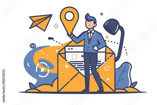 A man is holding a paper with a map on it