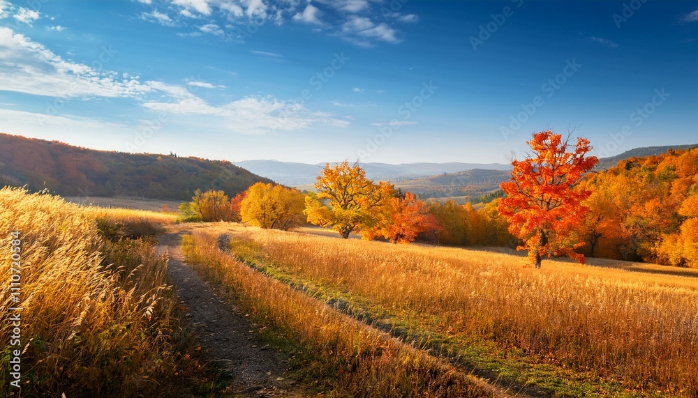 Beautiful autumn landscape with copy space Beautiful autumn landscape with copy space