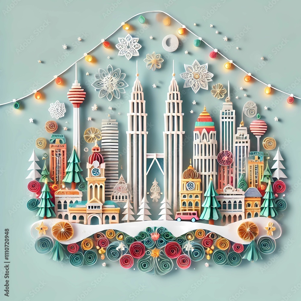 Fototapeta premium Kuala Lumpur city in Christmas