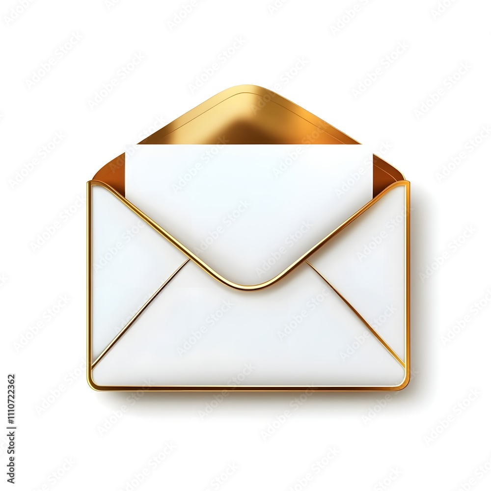 A stylized golden envelope with a white letter inside, symbolizing communication. A stylized golden envelope with a white letter inside, symbolizing communication.