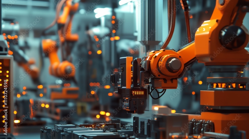 Industrial IoT in manufacturing, automated machinery, connected tech Industrial IoT in manufacturing, automated machinery, connected tech