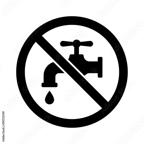 Do not use water sign