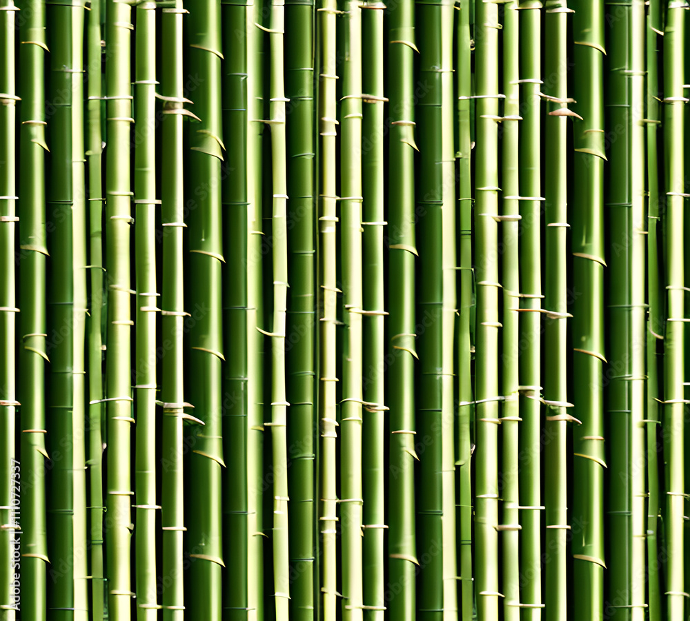 background collage of green bamboo fence surface texture. Background for banner, backdrop or texture mapping.generative ai background collage of green bamboo fence surface texture. Background for banner, backdrop or texture mapping.generative ai