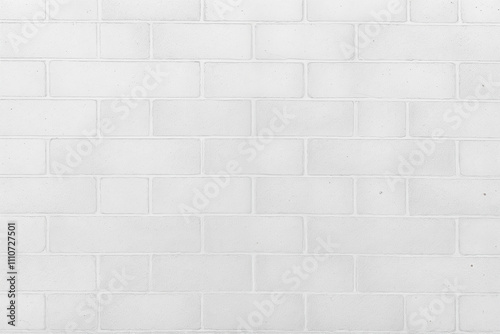 White brick wall texture background design element for modern interiors