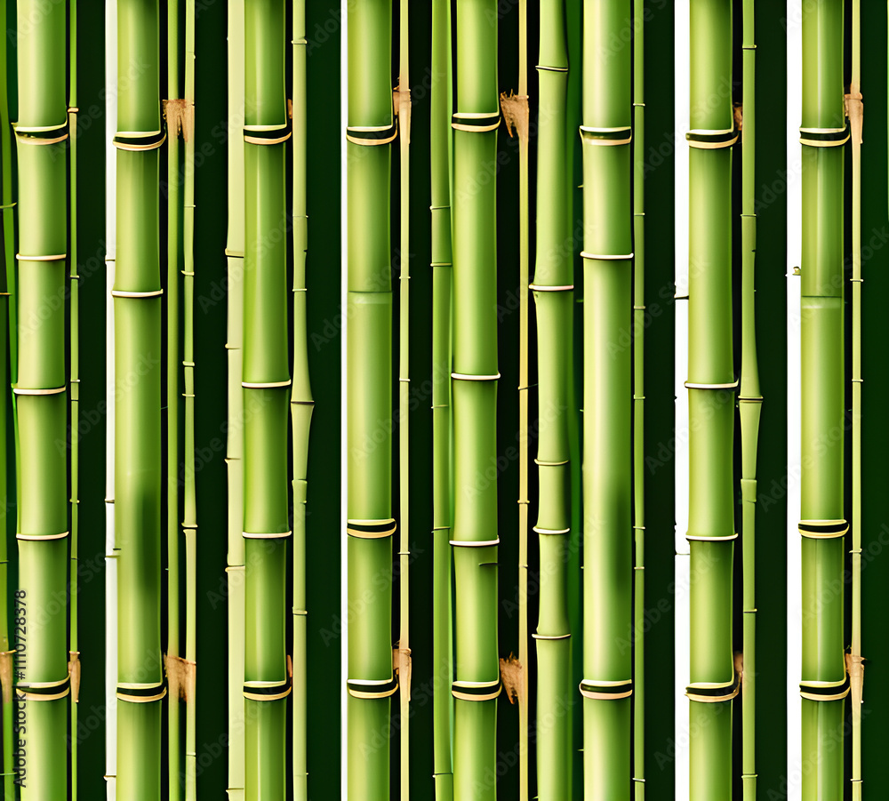 background collage of green bamboo fence surface texture. Background for banner, backdrop or texture mapping.generative ai background collage of green bamboo fence surface texture. Background for banner, backdrop or texture mapping.generative ai