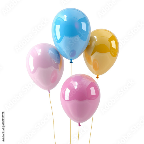 Colorful Balloons Floating in the Air photo