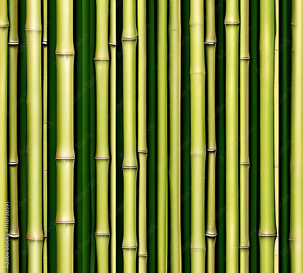 Fototapeta premium background collage of green bamboo fence surface texture. Background for banner, backdrop or texture mapping.generative ai