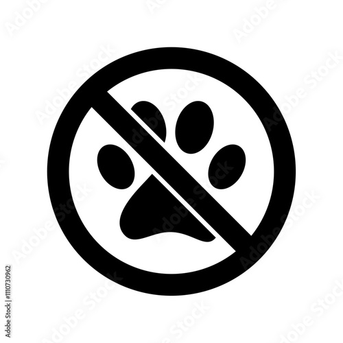 No pets allowed sign