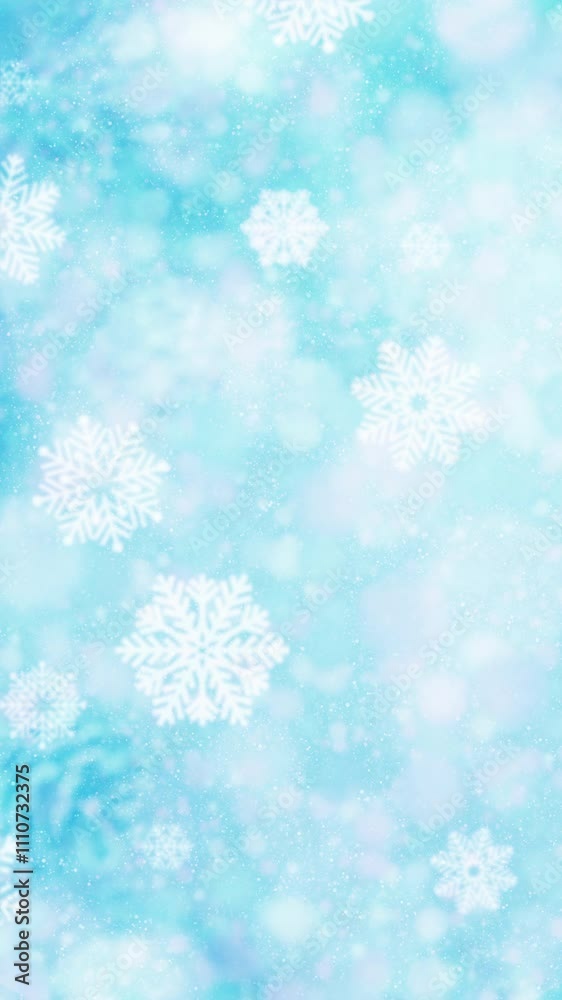 Abstract blue motion artwork background of a Christmas theme. Digital animation, vertical video 4k Abstract blue motion artwork background of a Christmas theme. Digital animation, vertical video 4k