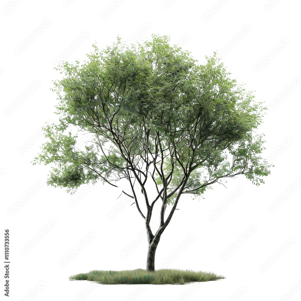 Obraz premium Isolated Tree with Green Foliage