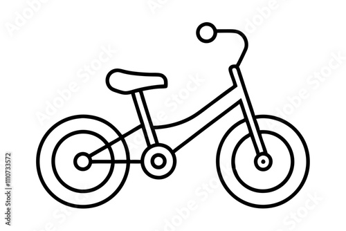 Bicycle line art icon vector illustration.