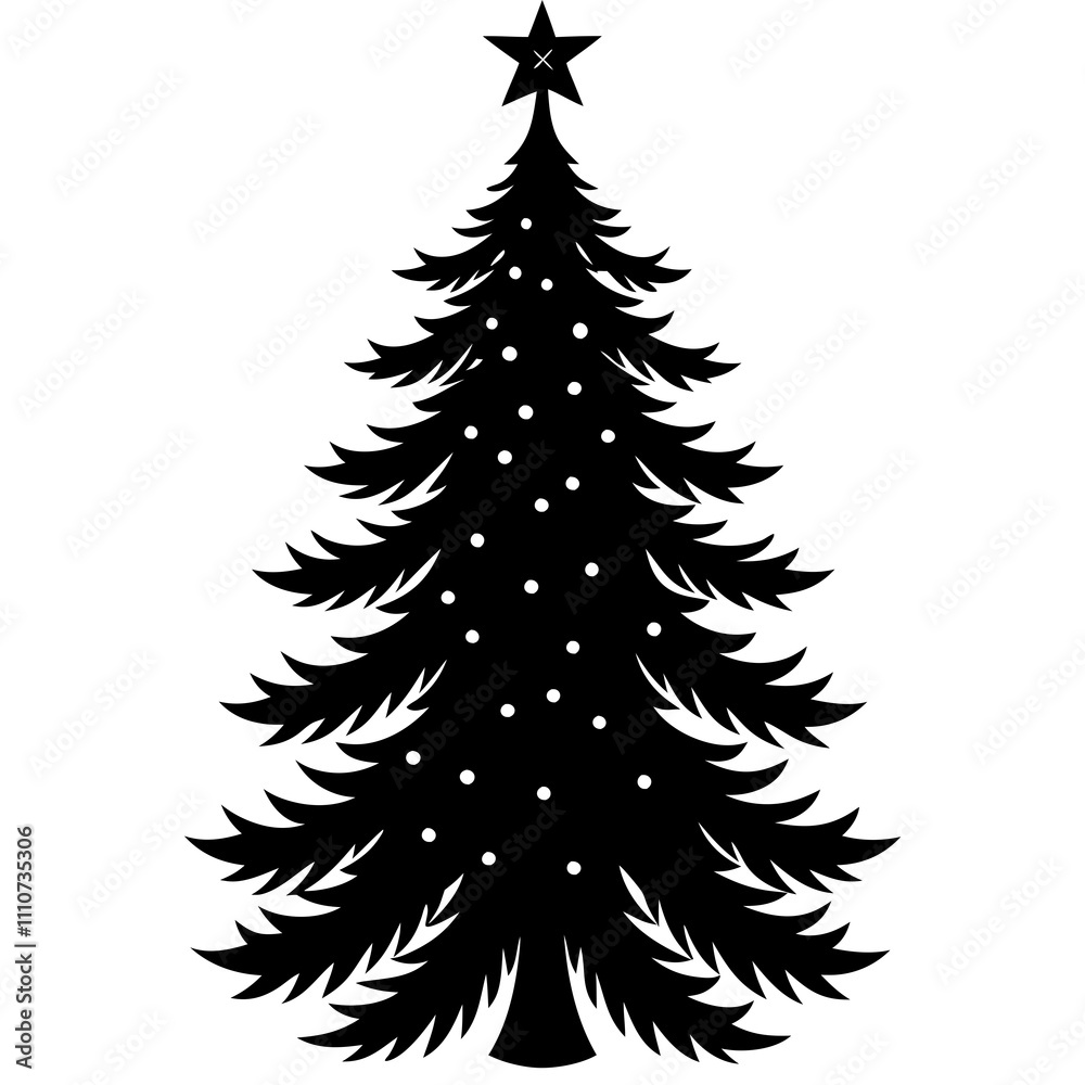 Fototapeta premium christmas tree set