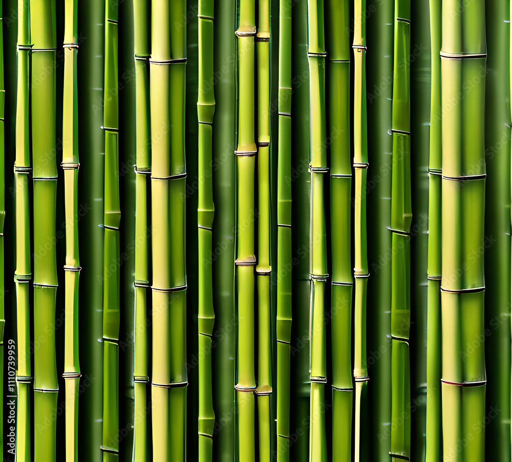 background collage of green bamboo fence surface texture. Background for banner, backdrop or texture mapping.generative ai background collage of green bamboo fence surface texture. Background for banner, backdrop or texture mapping.generative ai