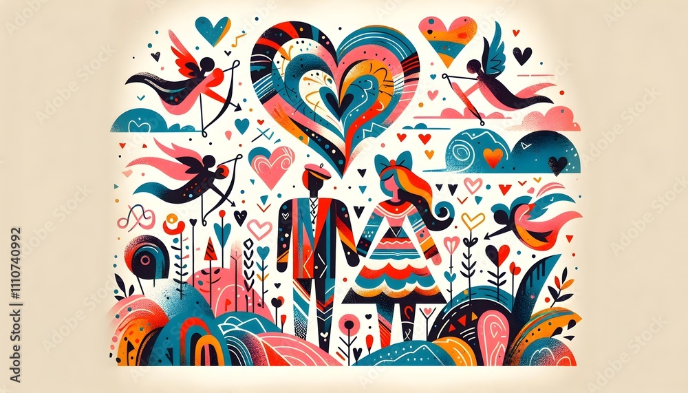 Día de San Valentín: Amor Geométrico Día de San Valentín: Amor Geométrico