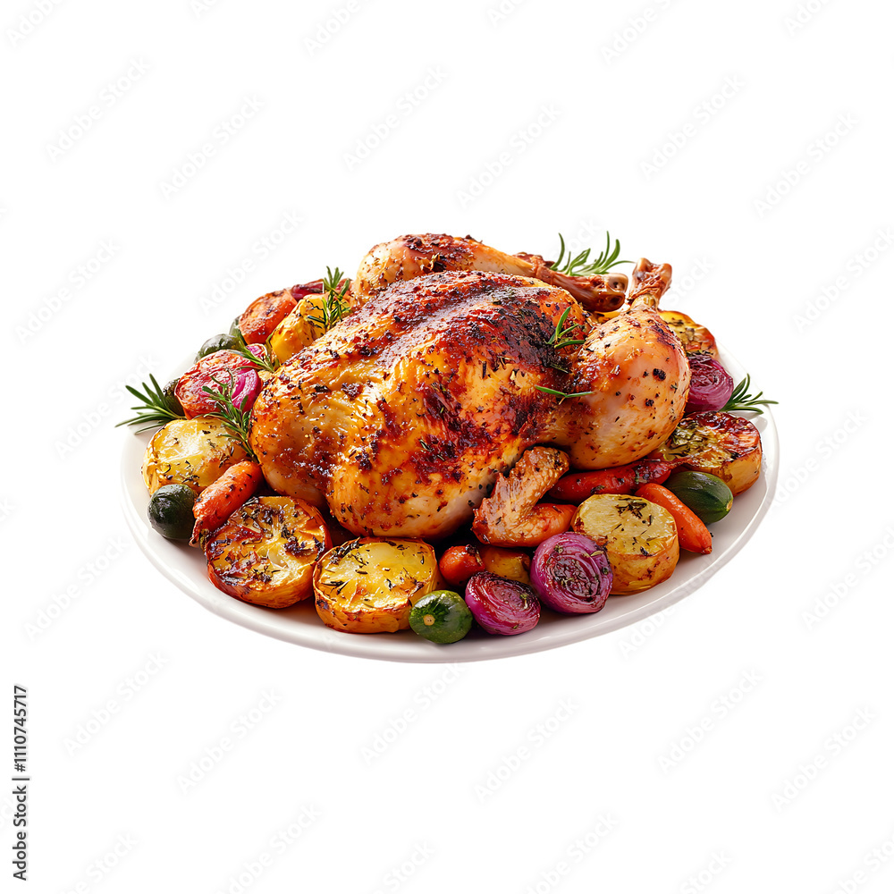 Roasted Chicken isolated on a transparent background. Grilled Chicken Roasted Chicken isolated on a transparent background. Grilled Chicken
