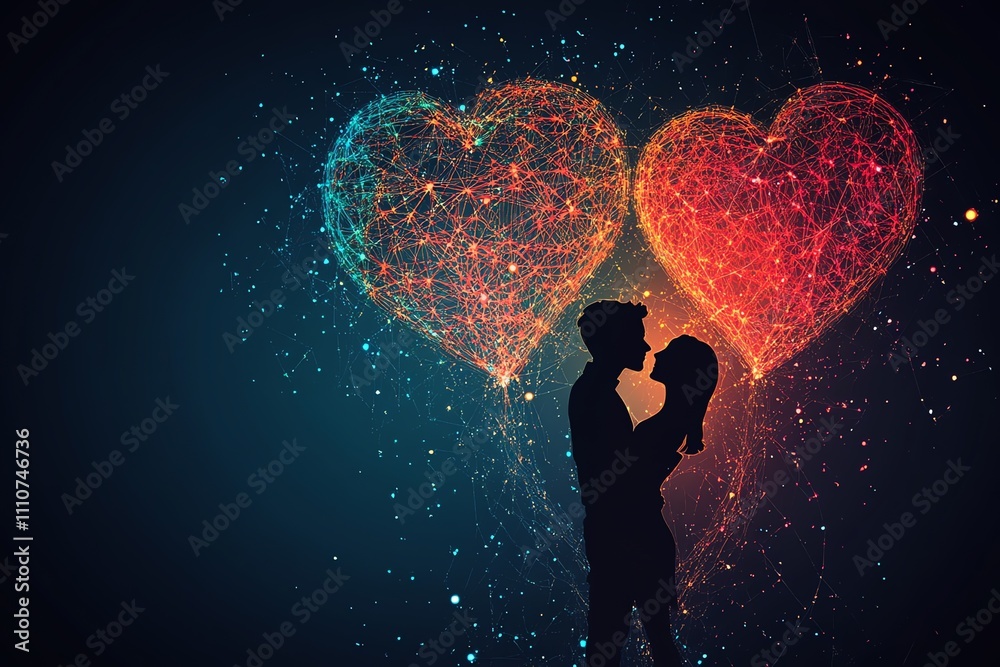 Obraz premium Exploring Love Through Relationship Infographics