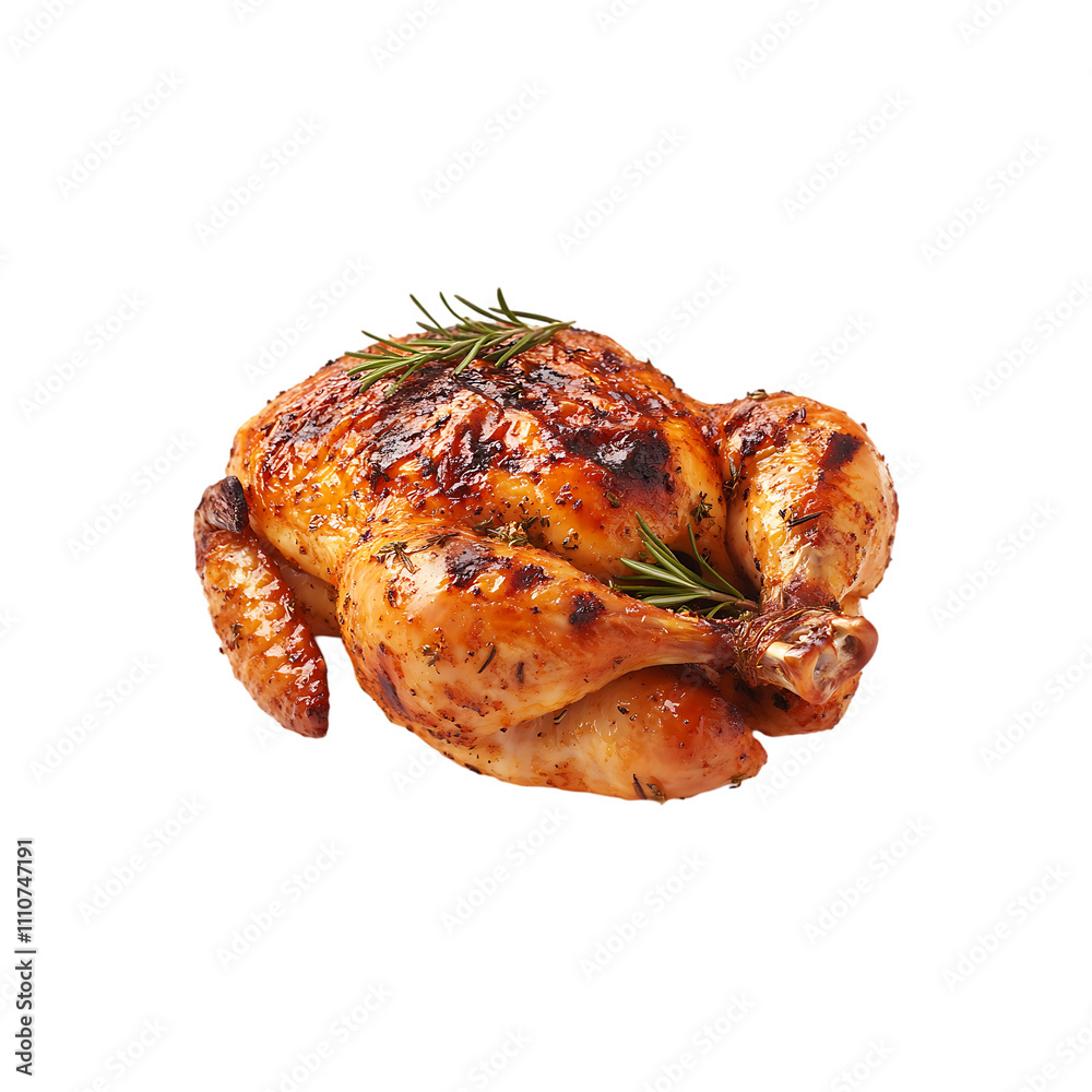 Roasted Chicken isolated on a transparent background. Grilled Chicken Roasted Chicken isolated on a transparent background. Grilled Chicken